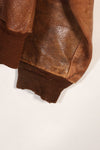 1940s size 40 US Army Air Corps USAAF A-2 flight jacket with squadron patch, used.