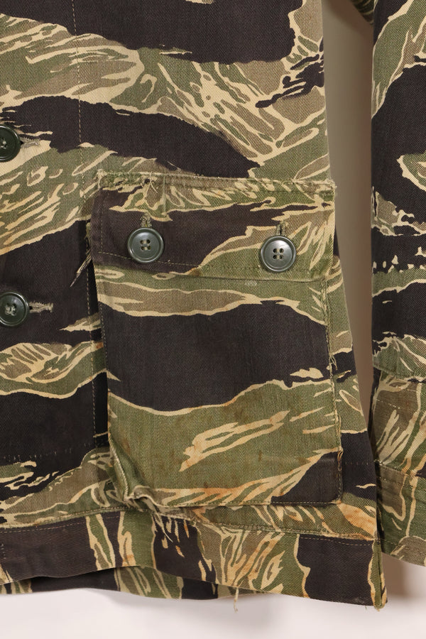 1960s Local Modified Okinawa Tiger Pattern Tiger Stripe Jacket C-1 Mike Force Used