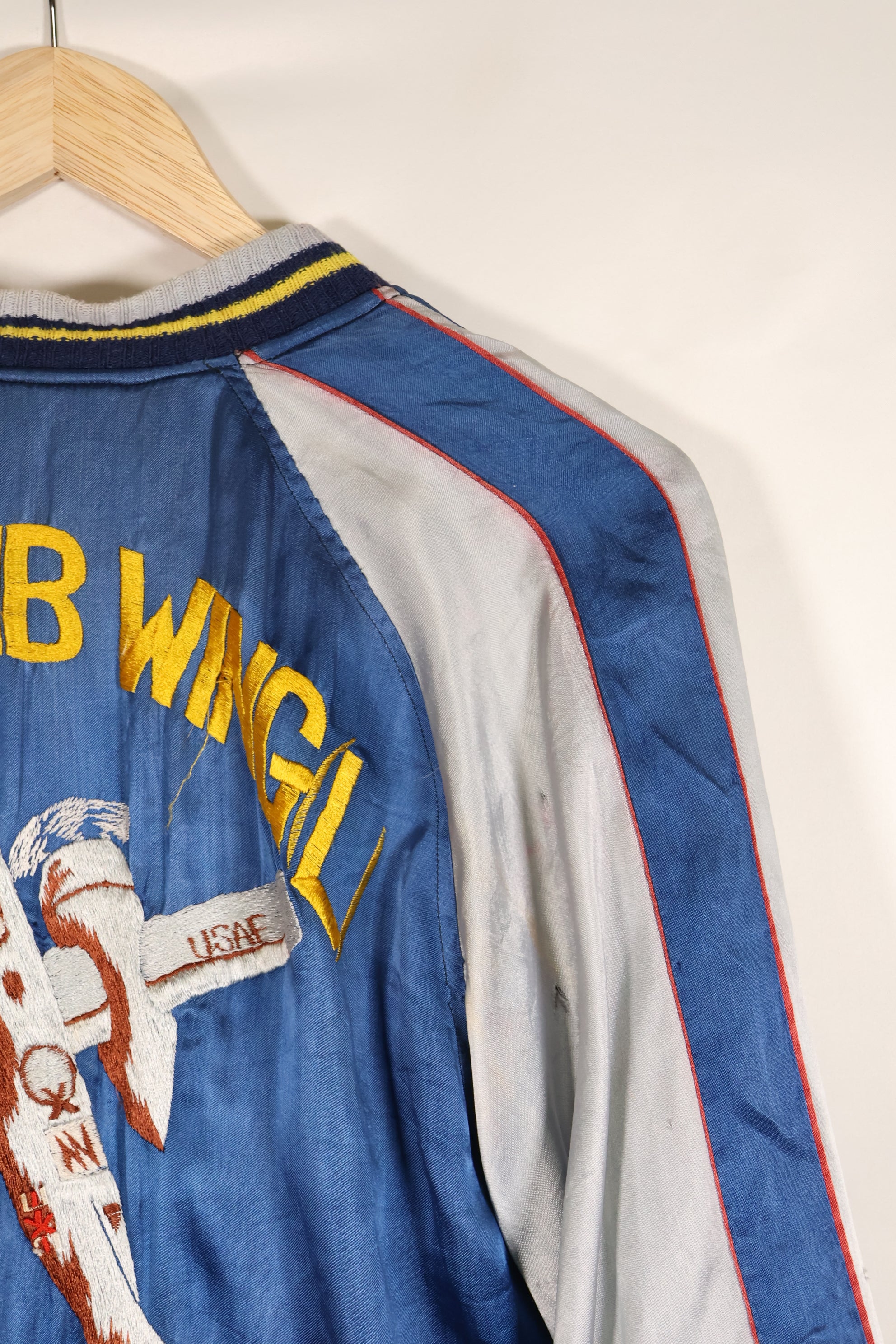 1950s U.S. Air Force 17th Bomb Wing Black Knights Korea Tour Jacket Used