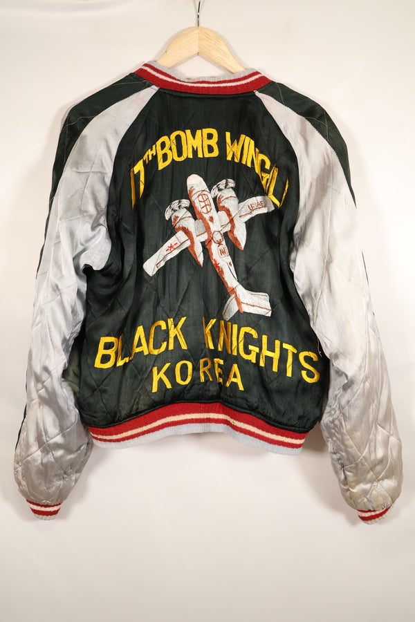 1950s U.S. Air Force 17th Bomb Wing Black Knights Korea Tour Jacket Used