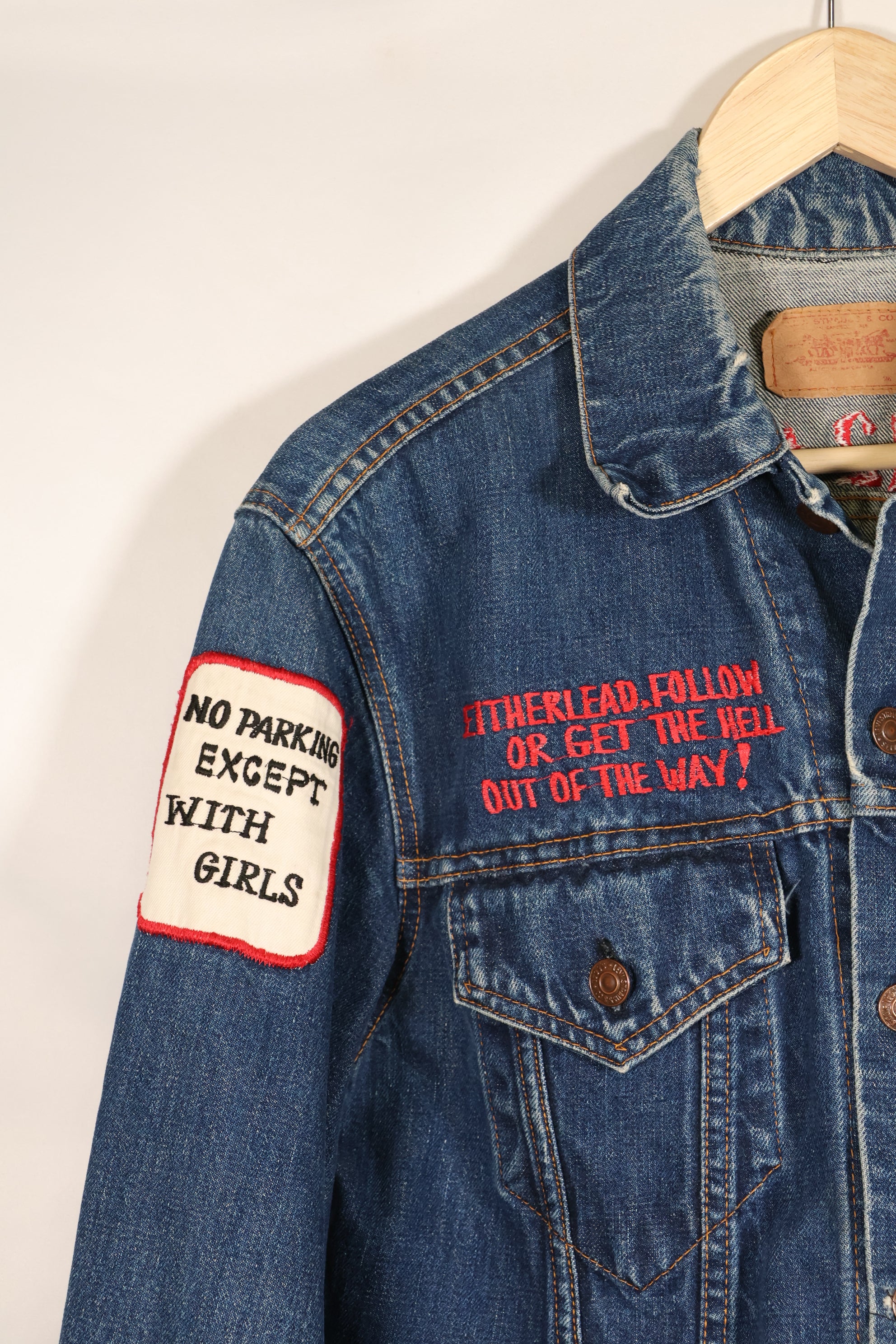 Late 1970s, U.S. Air Force The 12th Commandment Tour Jacket, Levis 70505 Big E, Used