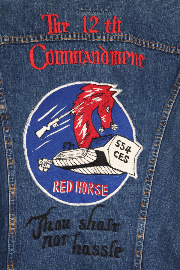 Late 1970s, U.S. Air Force The 12th Commandment Tour Jacket, Levis 70505 Big E, Used