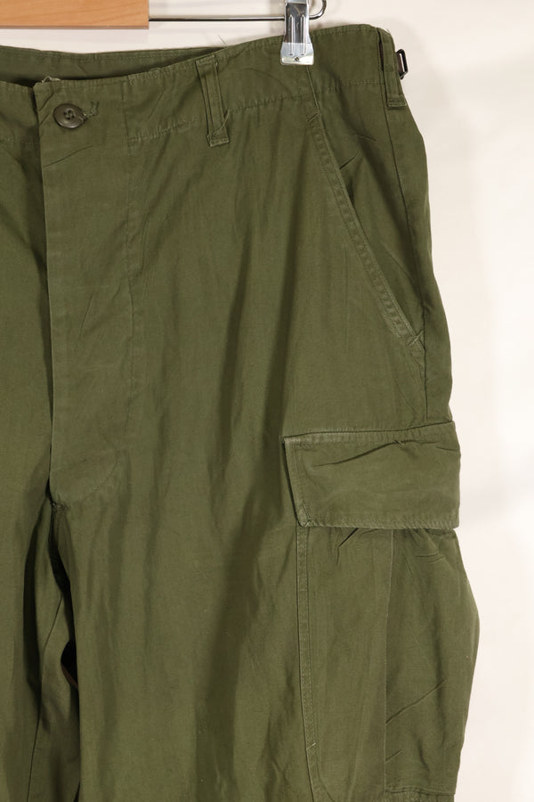 Circa 1967 L-R Non Rip 3rd Model Jungle Fatigue Pants, good condition, used.