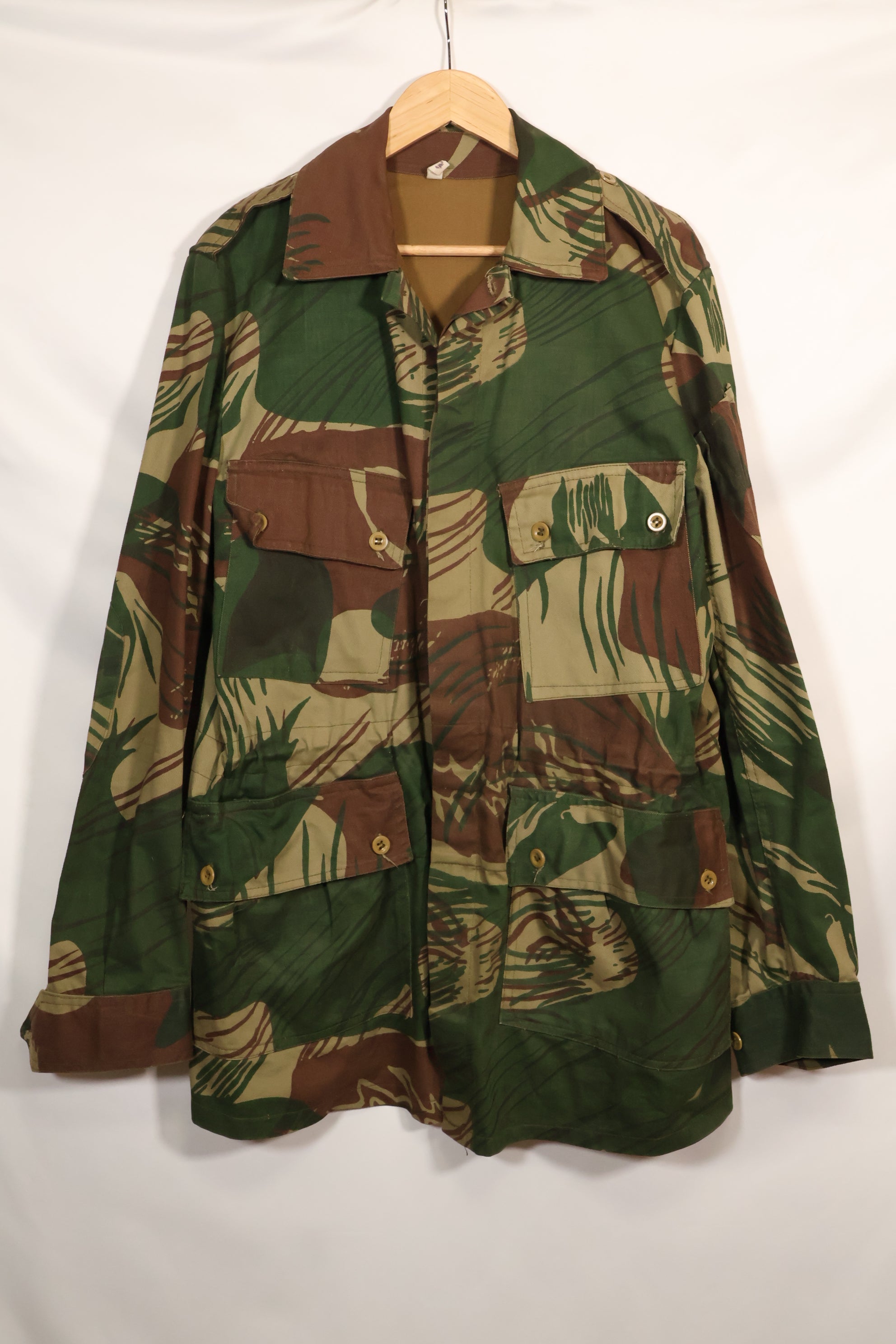 Real Rhodesian Army Rhodesian camouflage 4 pocket jacket, faded, used.