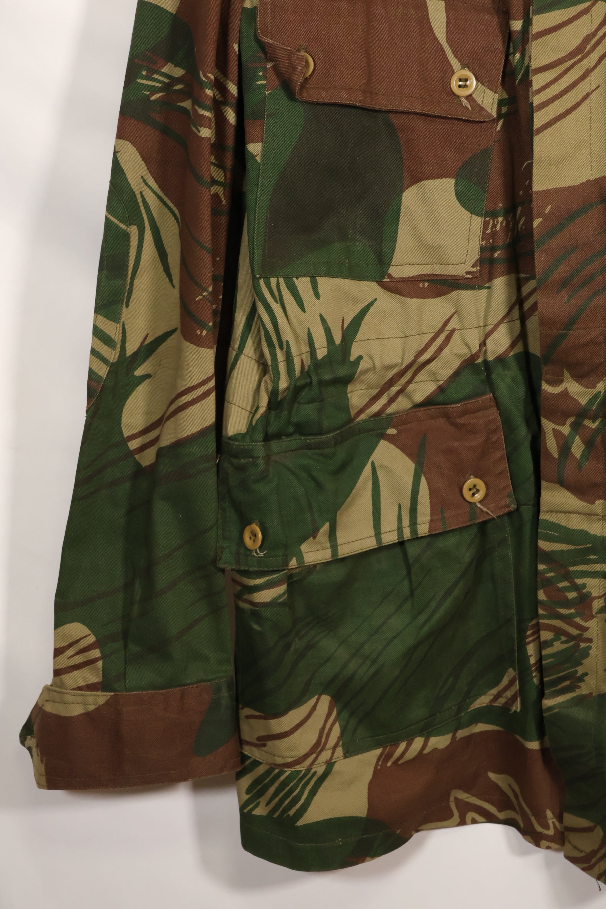 Real Rhodesian Army Rhodesian camouflage 4 pocket jacket, faded, used.