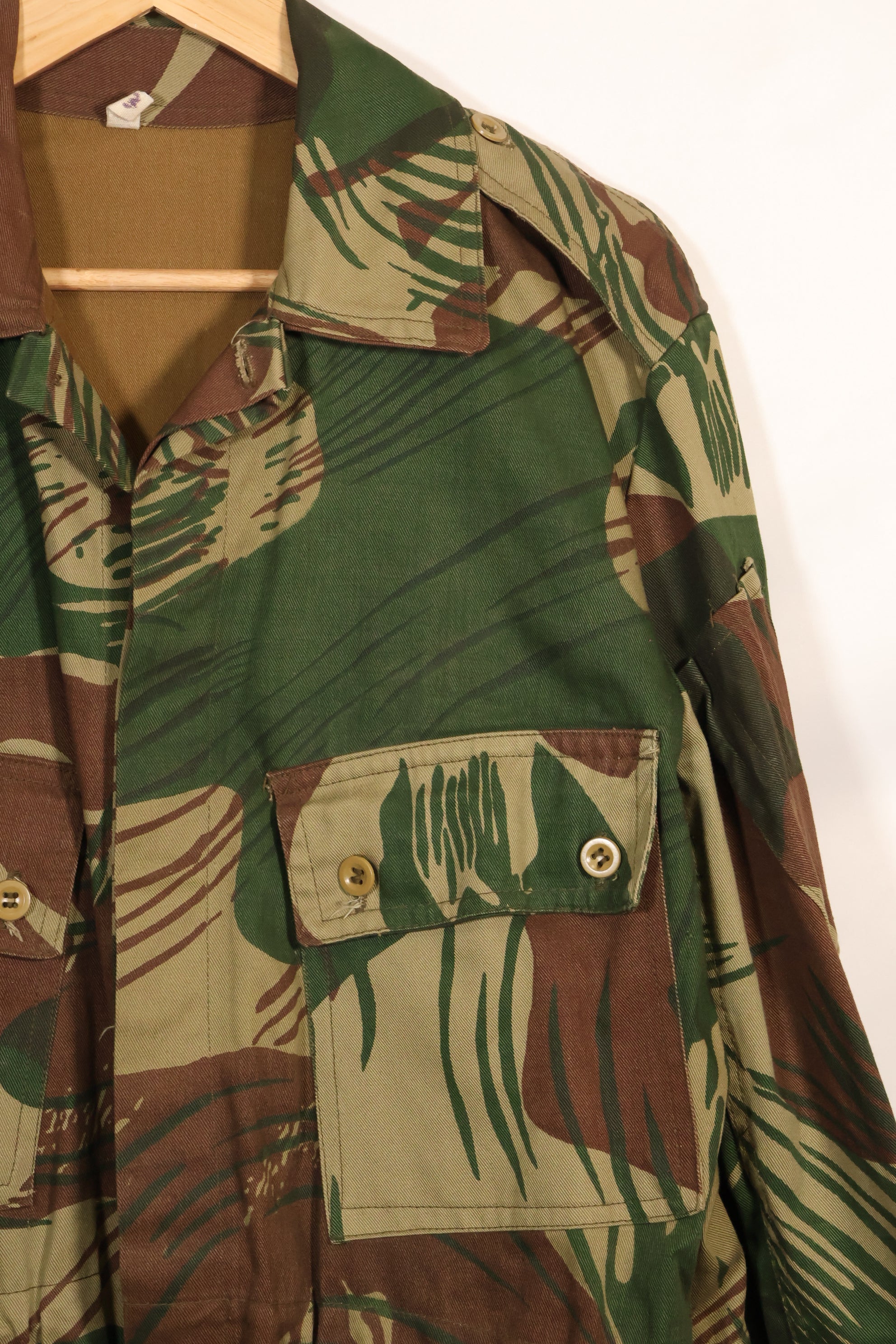 Real Rhodesian Army Rhodesian camouflage 4 pocket jacket, faded, used.