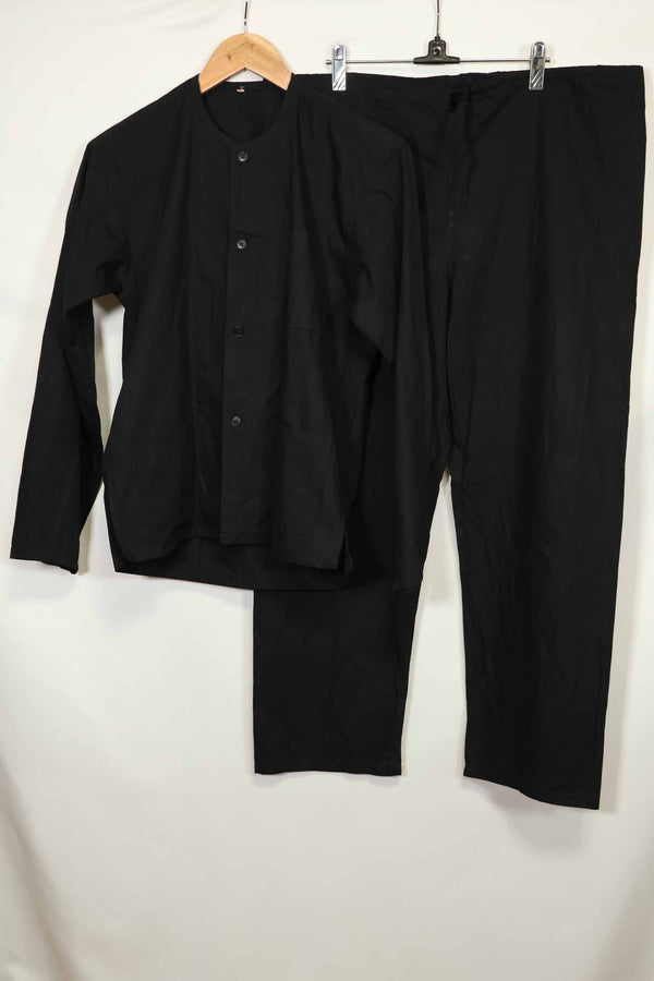 1960's, Okinawa CISO, South Vietnam, black pajamas, top and bottom set, unused, fabric missing.