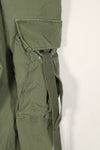 Real 2nd Model Jungle Fatigue Pants with leg ties, large size, stained, used.