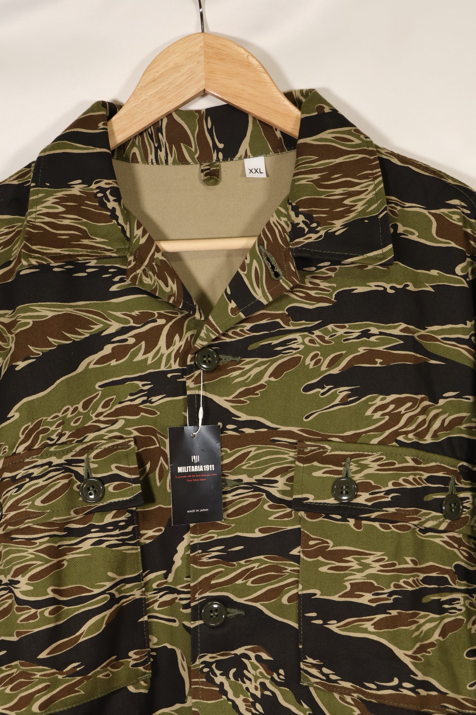 2024 US-XXL MILITARIA 1911 Early Gold Tiger US Cut Shirt Sample Used