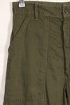 Early 1960s OG-107 utility pants, baker pants, zipper fly, used.