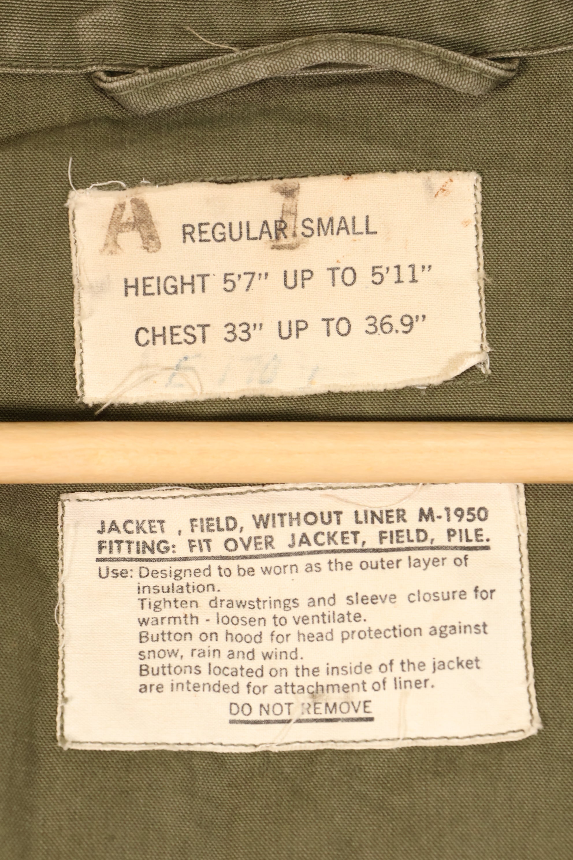 1950年代前半　S-R　アメリカ軍　M-1950　フィールドジャケット　ライナーなし　中古品