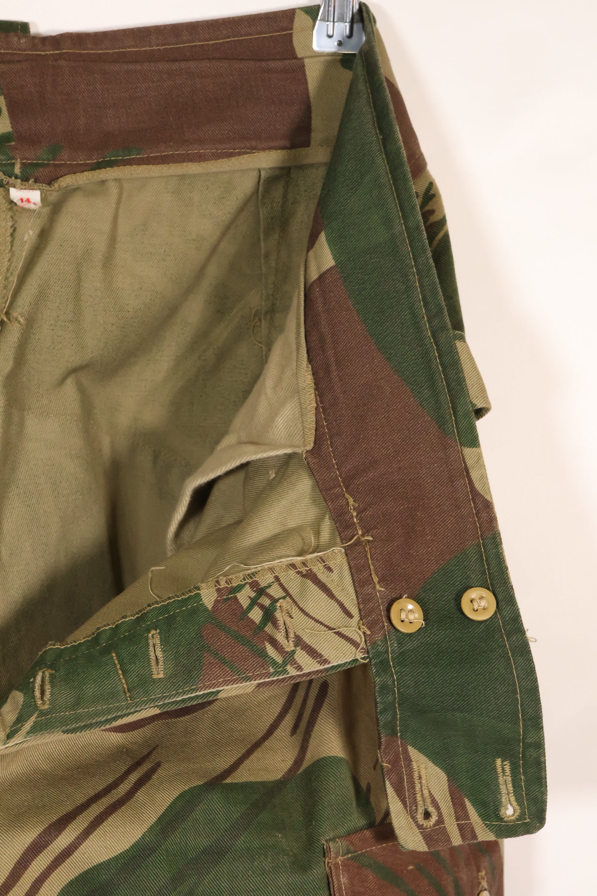 Real Rhodesian Army Rhodesian camouflage pants, faded, used.