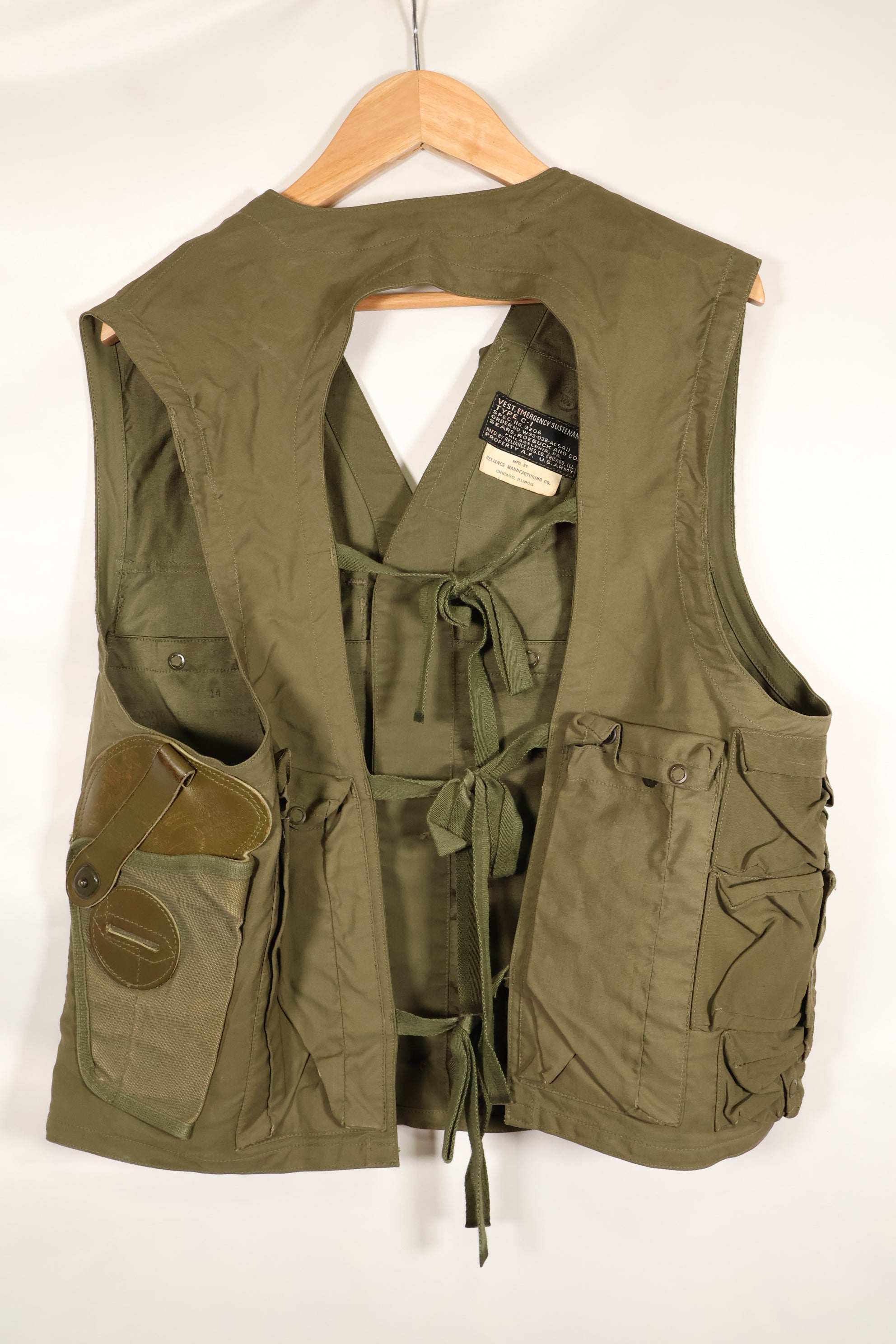 1940's U.S. Army Air Corps USAAF C-1 Survival Vest, beautiful, used.
