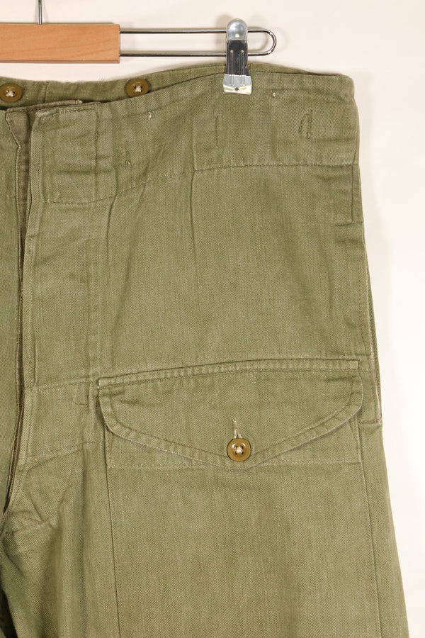 1950s, Size No. 6, British Army Battle Dress Denim Pants, Used