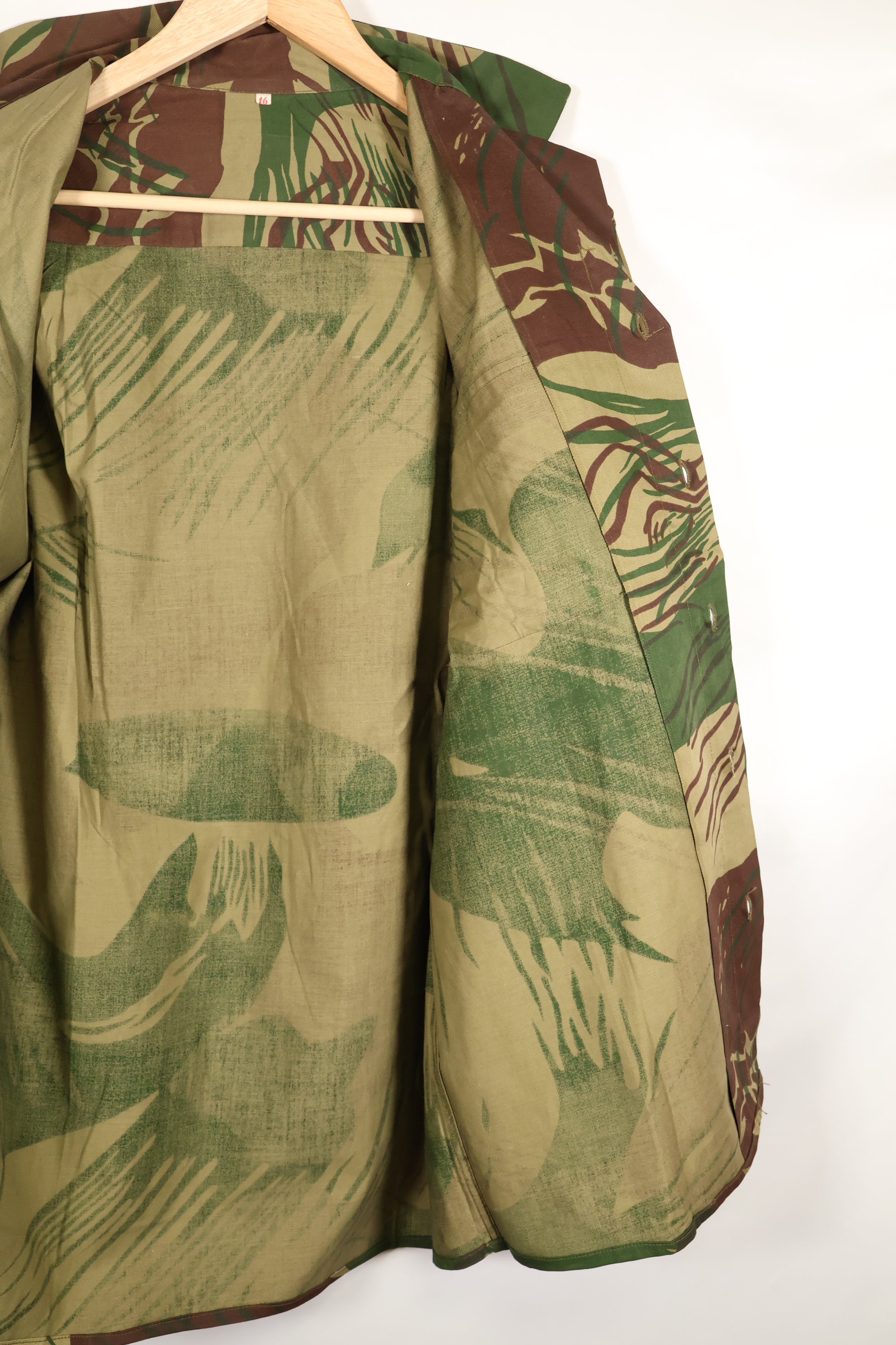1970s Rhodesian Army Rhodesian camouflage shirt pants set, used.