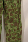 Real 1940s WWII U.S. Marine Corps P44 grogskin camouflage pants, used.