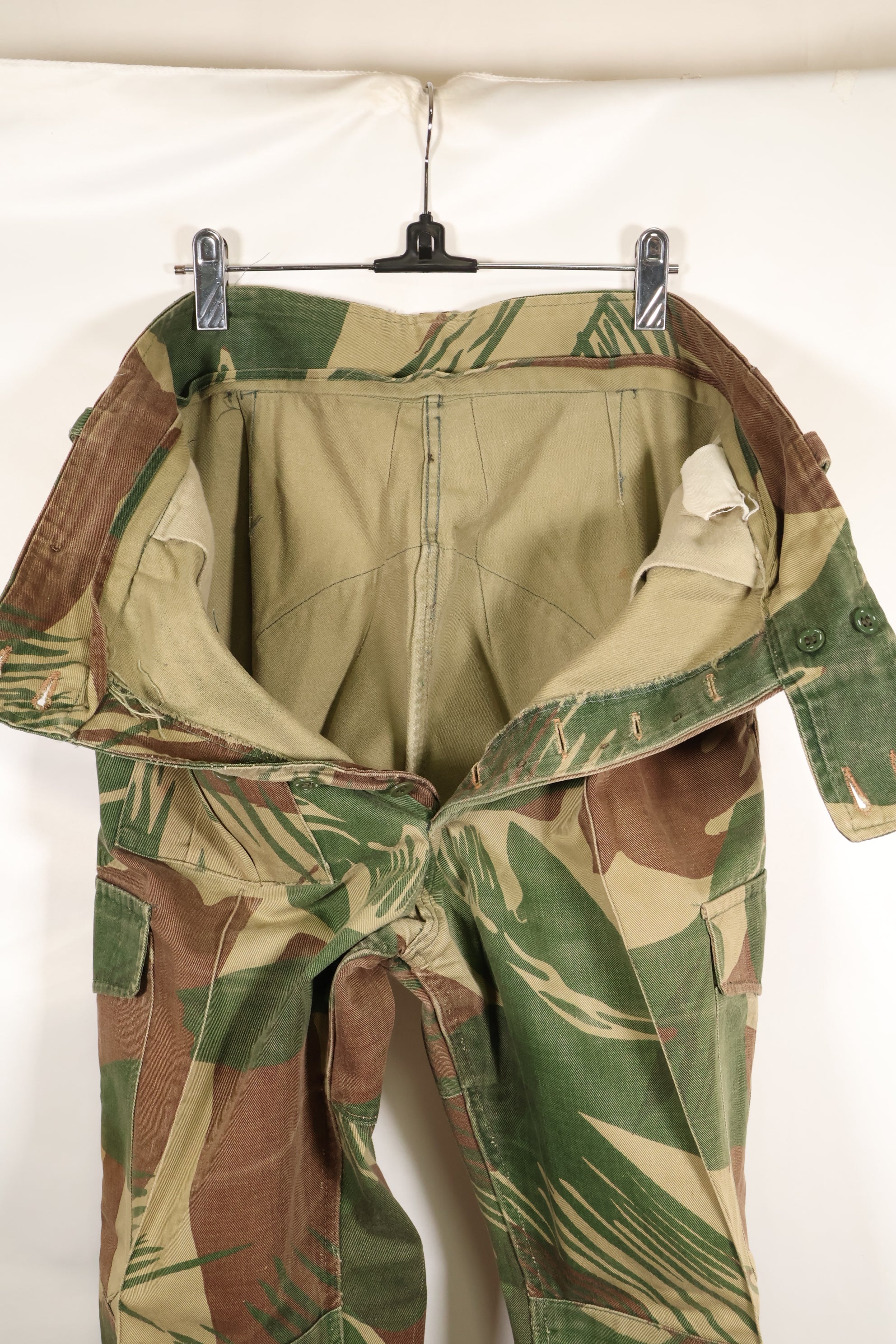 1970s Rhodesian Army Rhodesian camouflage shirt pants set, used.
