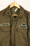 1971 Contract, M-L, U.S. Army, NOMEX Flame-Retardant Jacket for Pilots, with Patches, Used