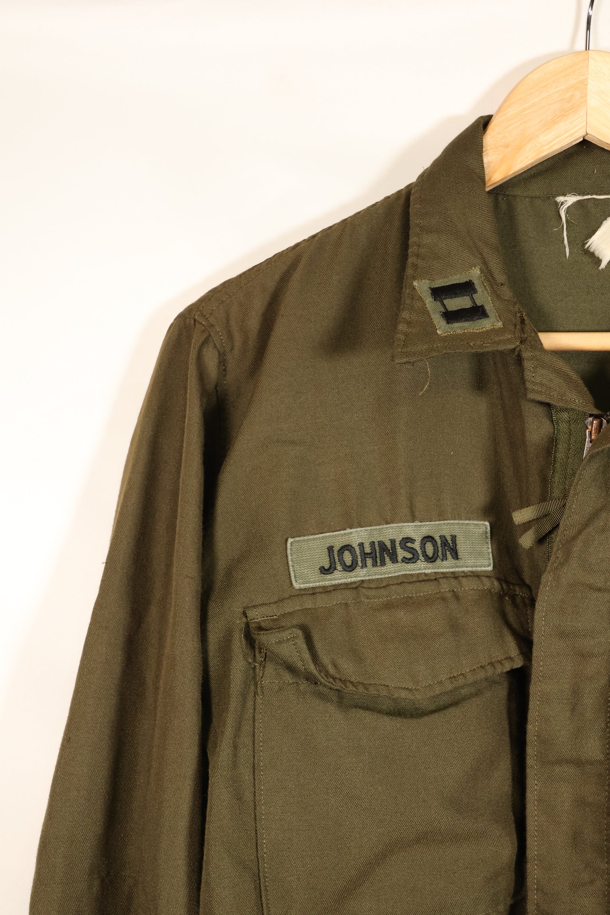 1971 Contract, M-L, U.S. Army, NOMEX Flame-Retardant Jacket for Pilots, with Patches, Used