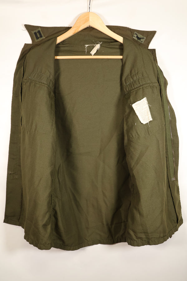 1971 Contract, M-L, U.S. Army, NOMEX Flame-Retardant Jacket for Pilots, with Patches, Used