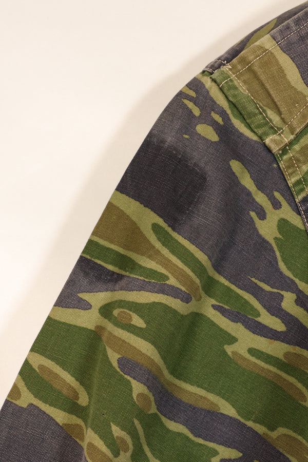 Authentic Fabric, Postwar Sewn, South Vietnamese Marine Corps (VNMC), 5th Pattern, Tiger Stripe Shirt, Used