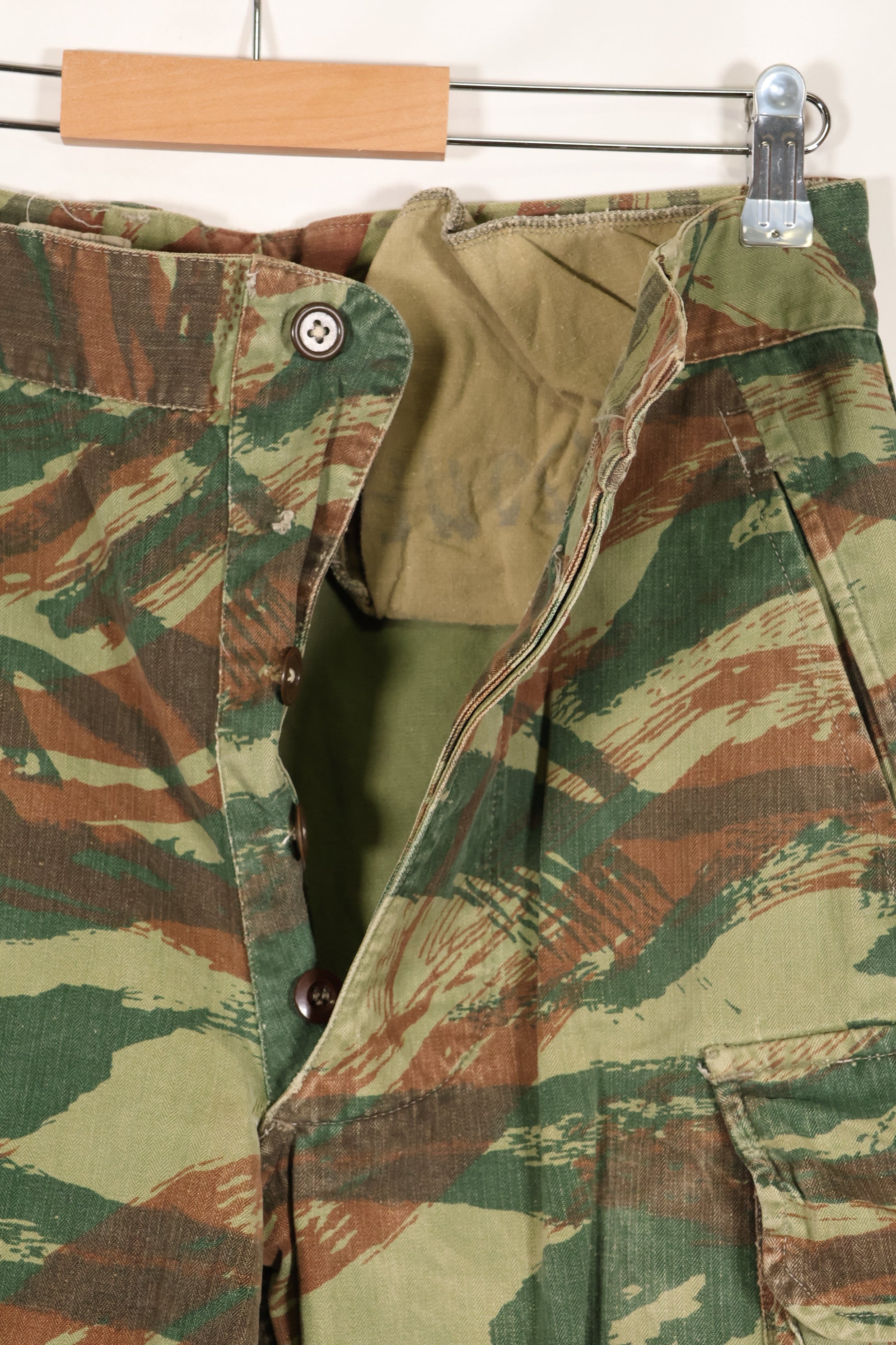 1960s French Army Lizard Camouflage Pants TAP 47/56 Pattern Used