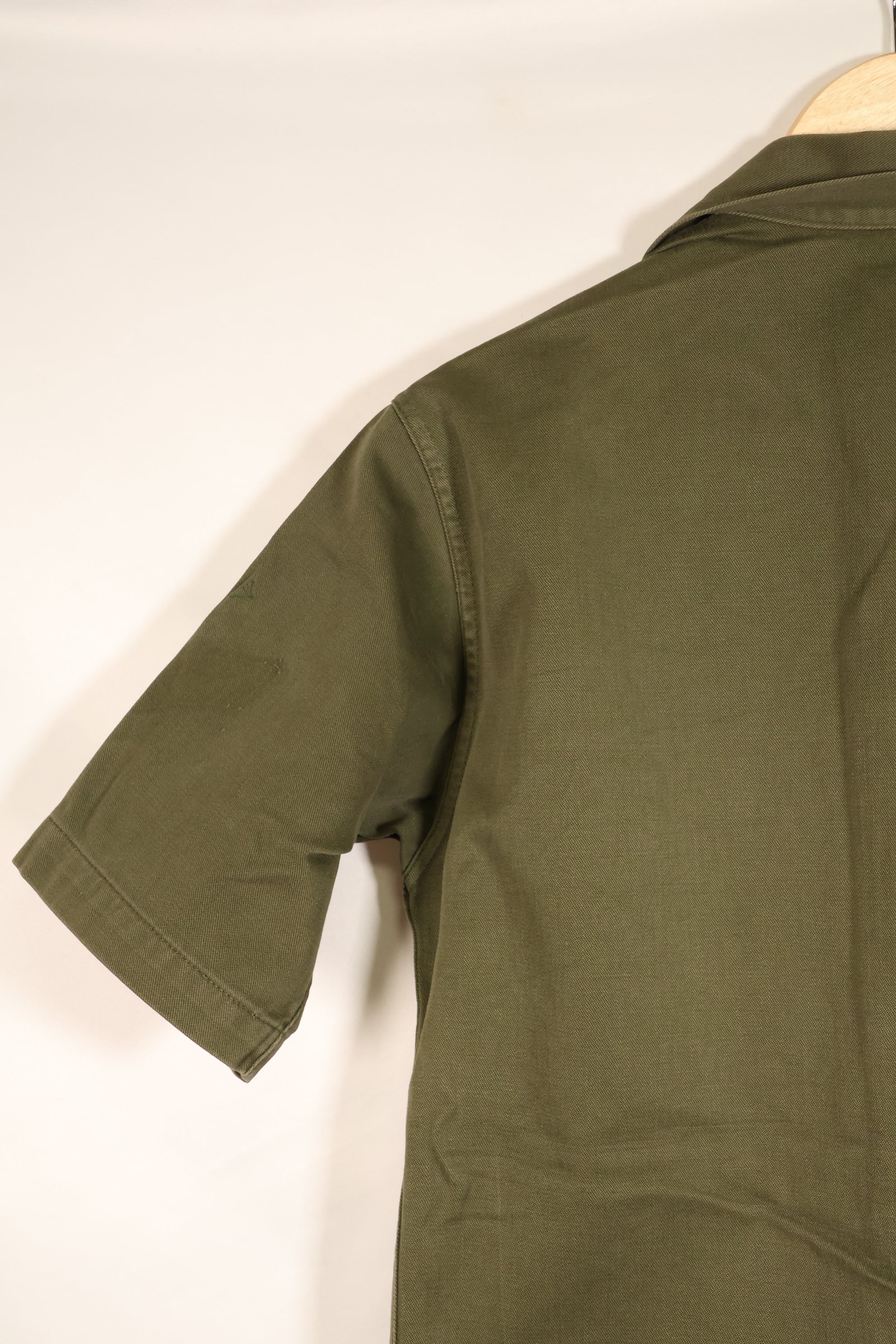 Estimated late 1960s; Made in Japan; Taylor brand; OG-107 Utility Shirt; Yokota Air Base; Used
