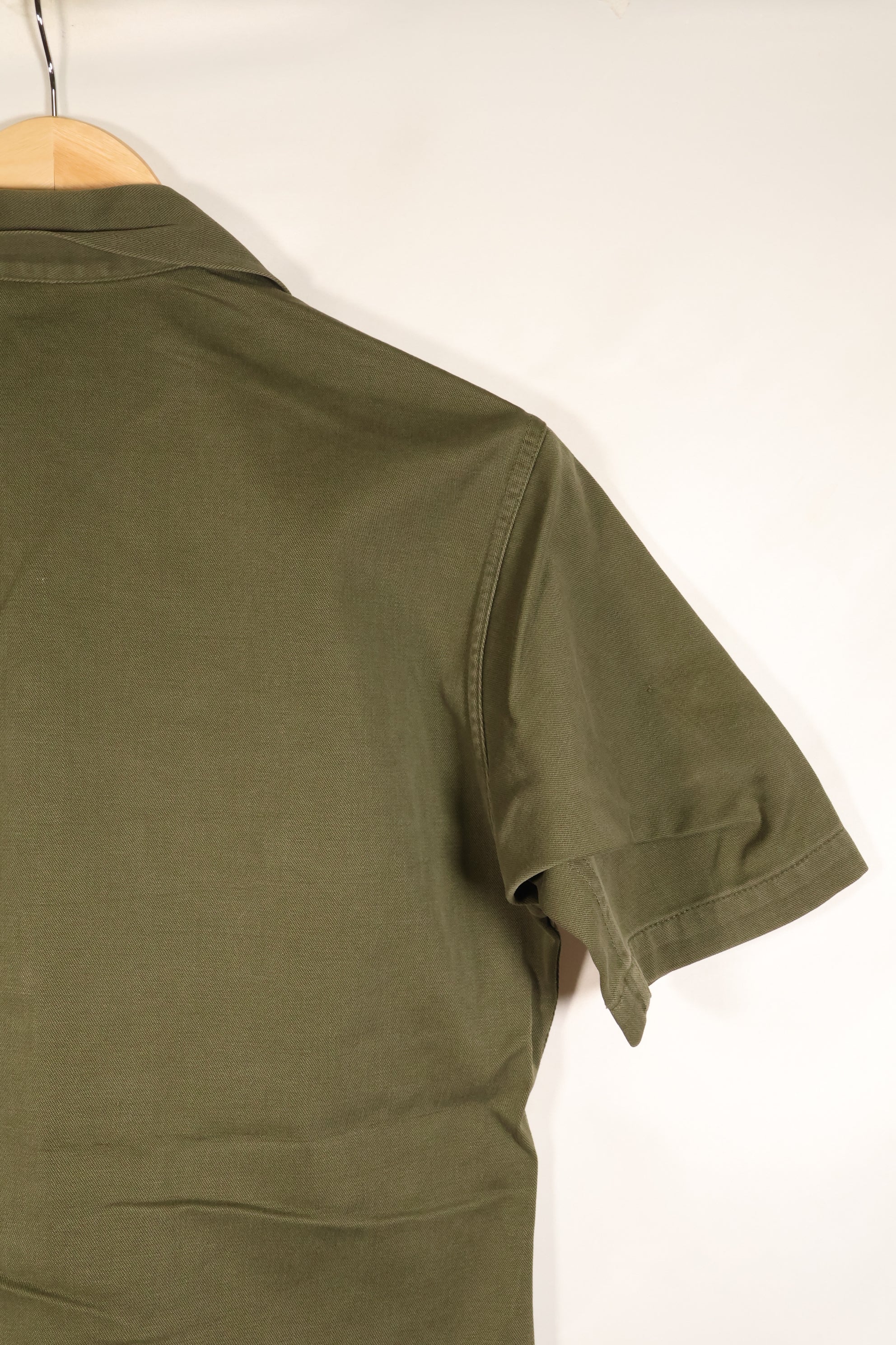 Estimated late 1960s; Made in Japan; Taylor brand; OG-107 Utility Shirt; Yokota Air Base; Used