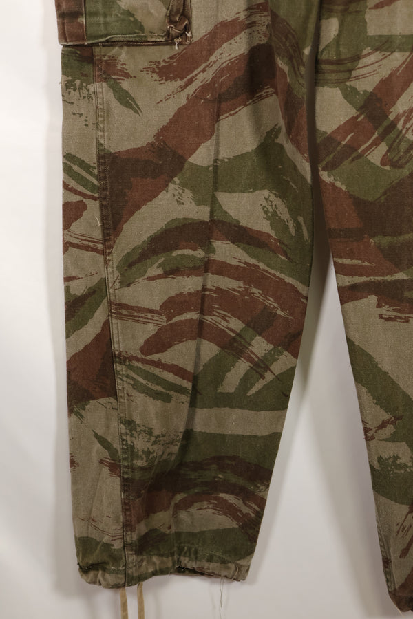 1950s-60s French Army TAP 47/53 pattern lizard camouflage pants, used.