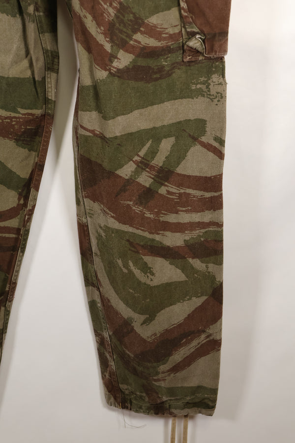 1950s-60s French Army TAP 47/53 pattern lizard camouflage pants, used.