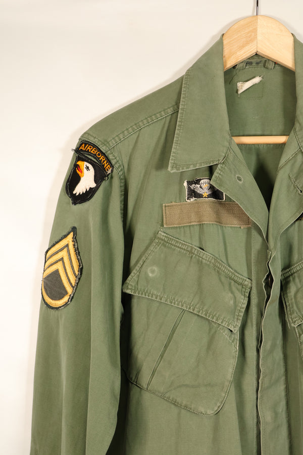 Estimated Contract Year: 1966–67 | S-R | 3rd Model Jungle Fatigue Jacket | Green Beret | Used