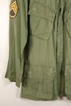 Estimated Contract Year: 1966–67 | S-R | 3rd Model Jungle Fatigue Jacket | Green Beret | Used