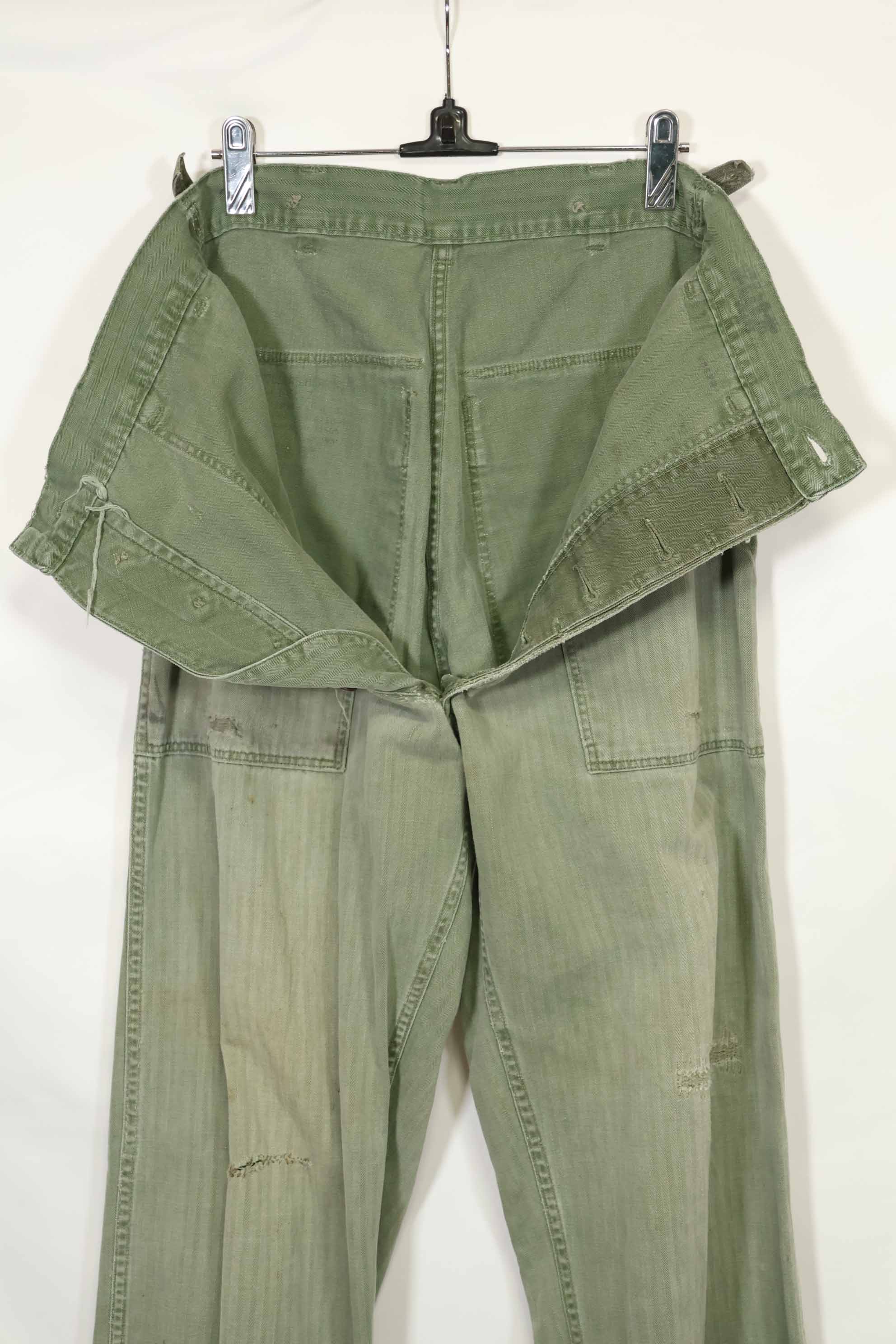 1950's USMC HBT P41 Cut Utility Pants Korean War Used