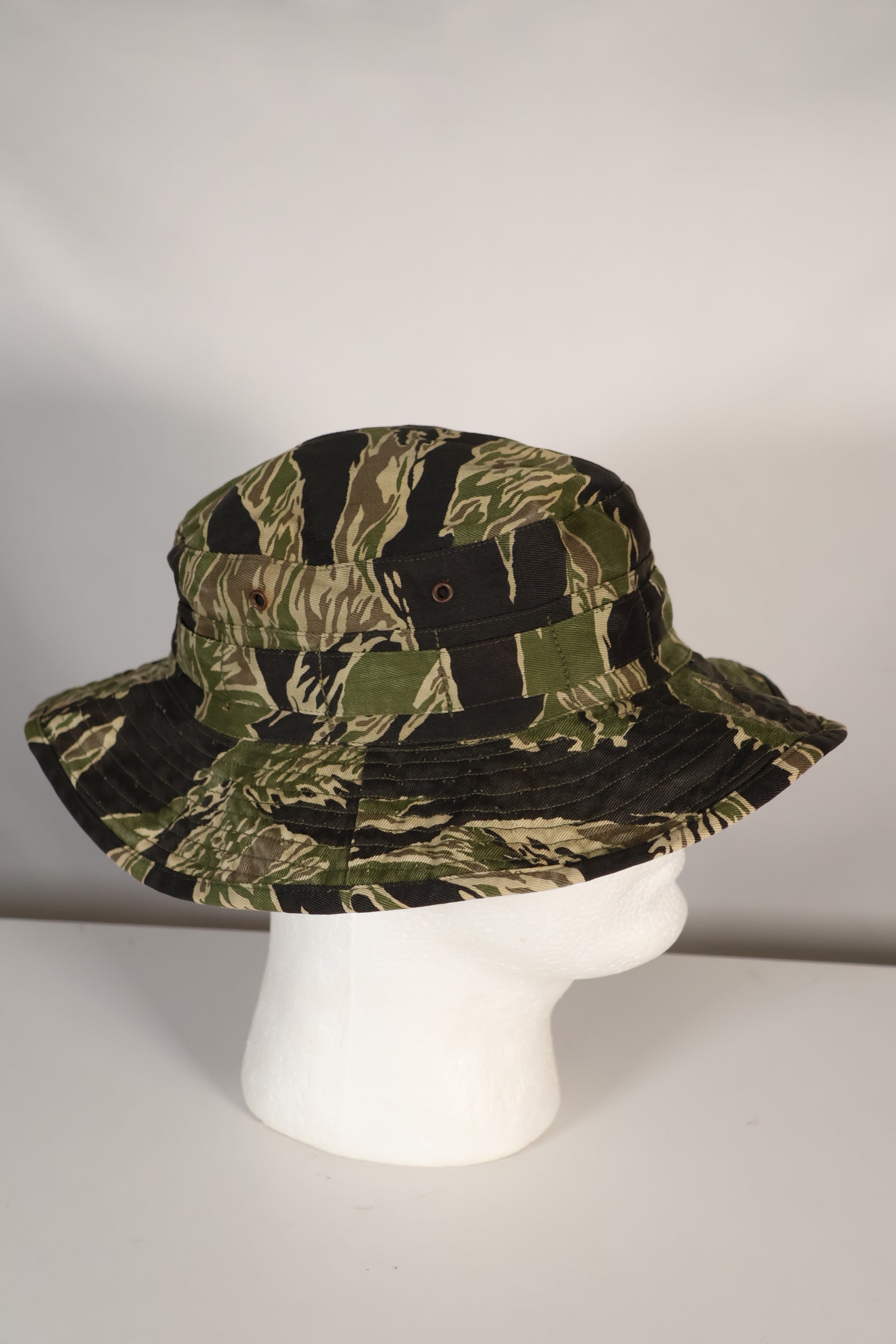 Real Okinawa Tiger Tiger Stripe CISO Cut Boonie Hat Large Used