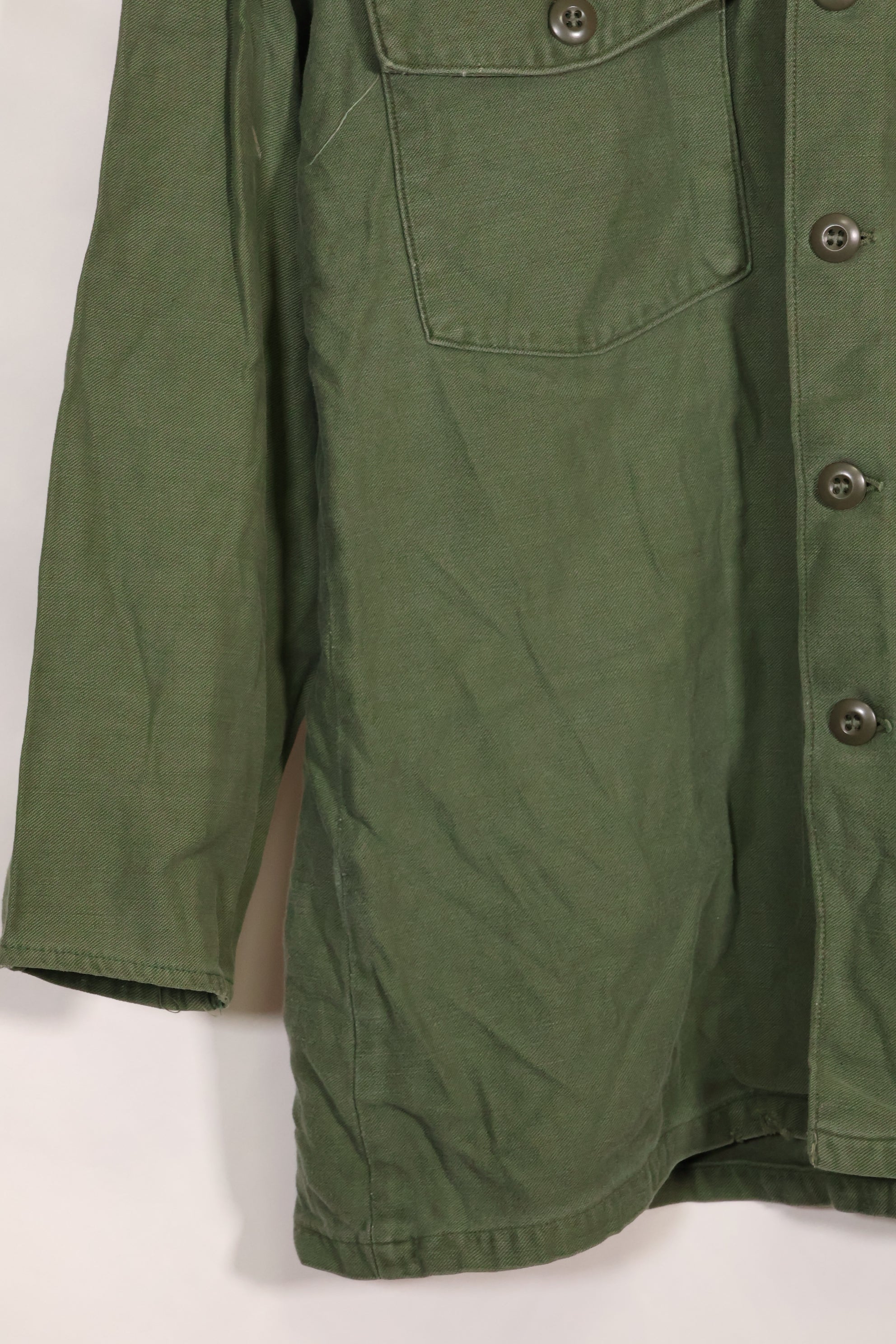 1967 Contract US Navy OG-107 Utility Shirt Engineering Corps SEABEES Identical Owner A