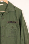 1967 Contract US Navy OG-107 Utility Shirt Engineering Corps SEABEES Identical Owner A