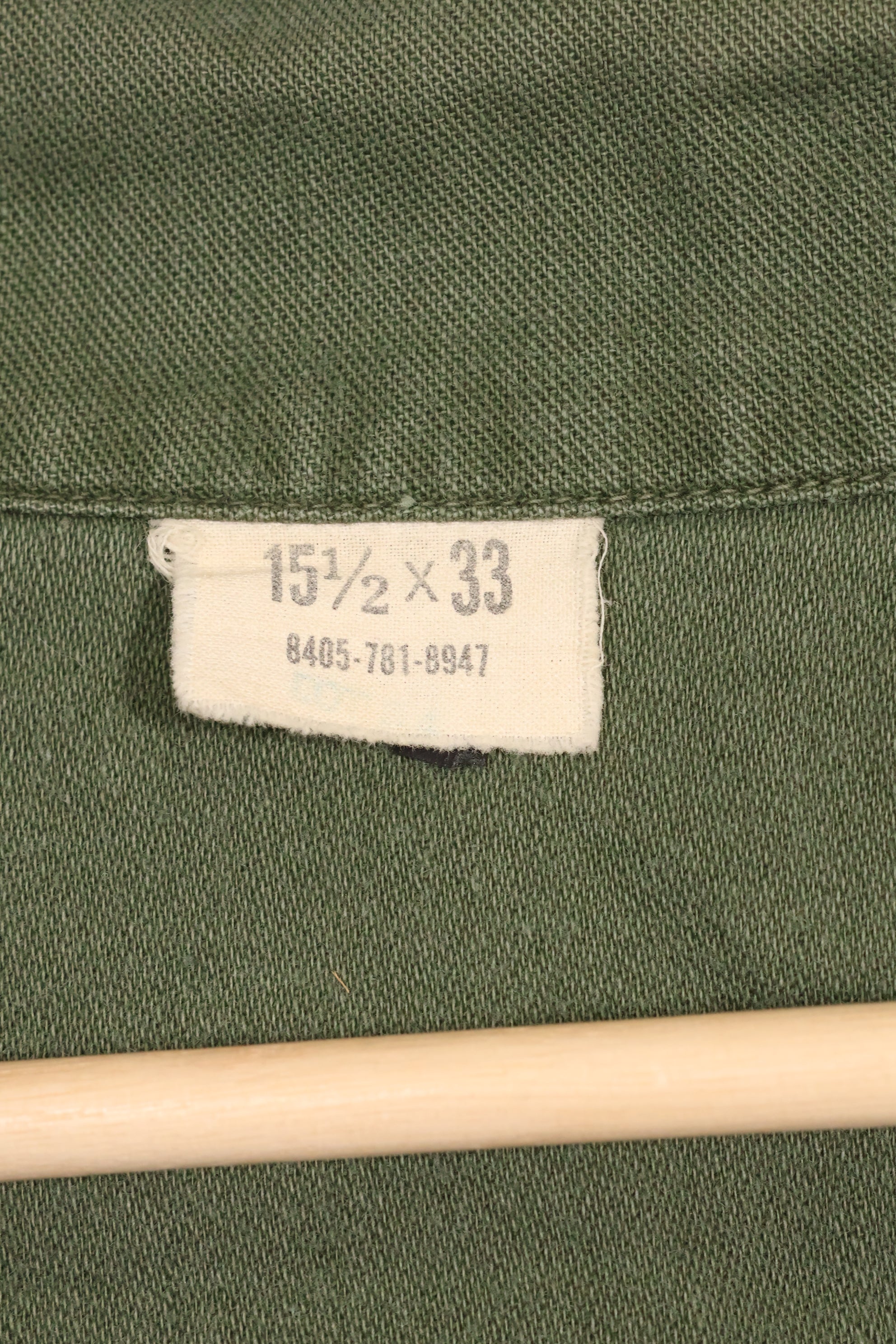 1967 Contract US Navy OG-107 Utility Shirt Engineering Corps SEABEES Identical Owner A