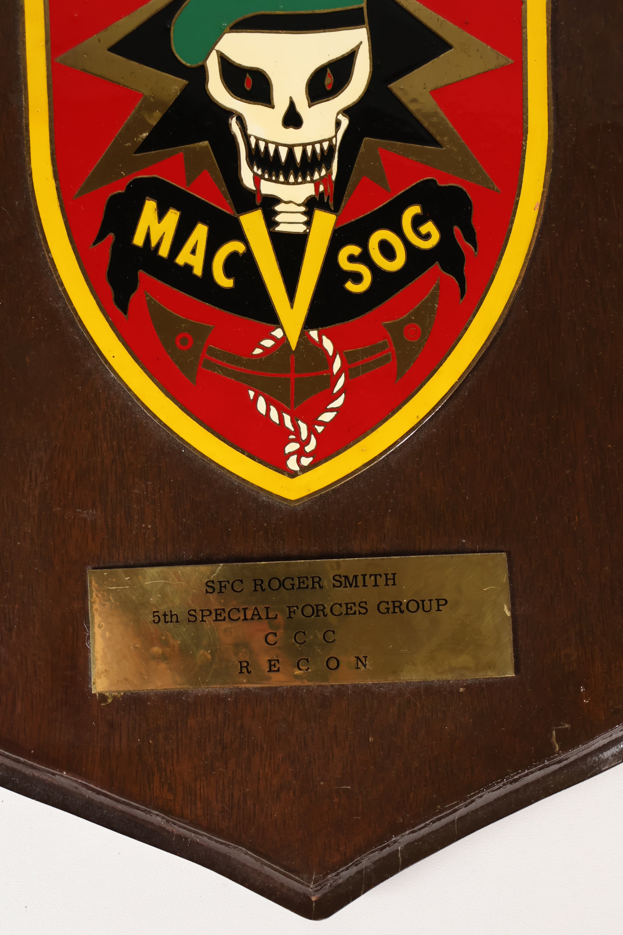 Real MACV SOG CCC (COMMAND CONTROL CENTRAL) Plaque 5th SFG RECON