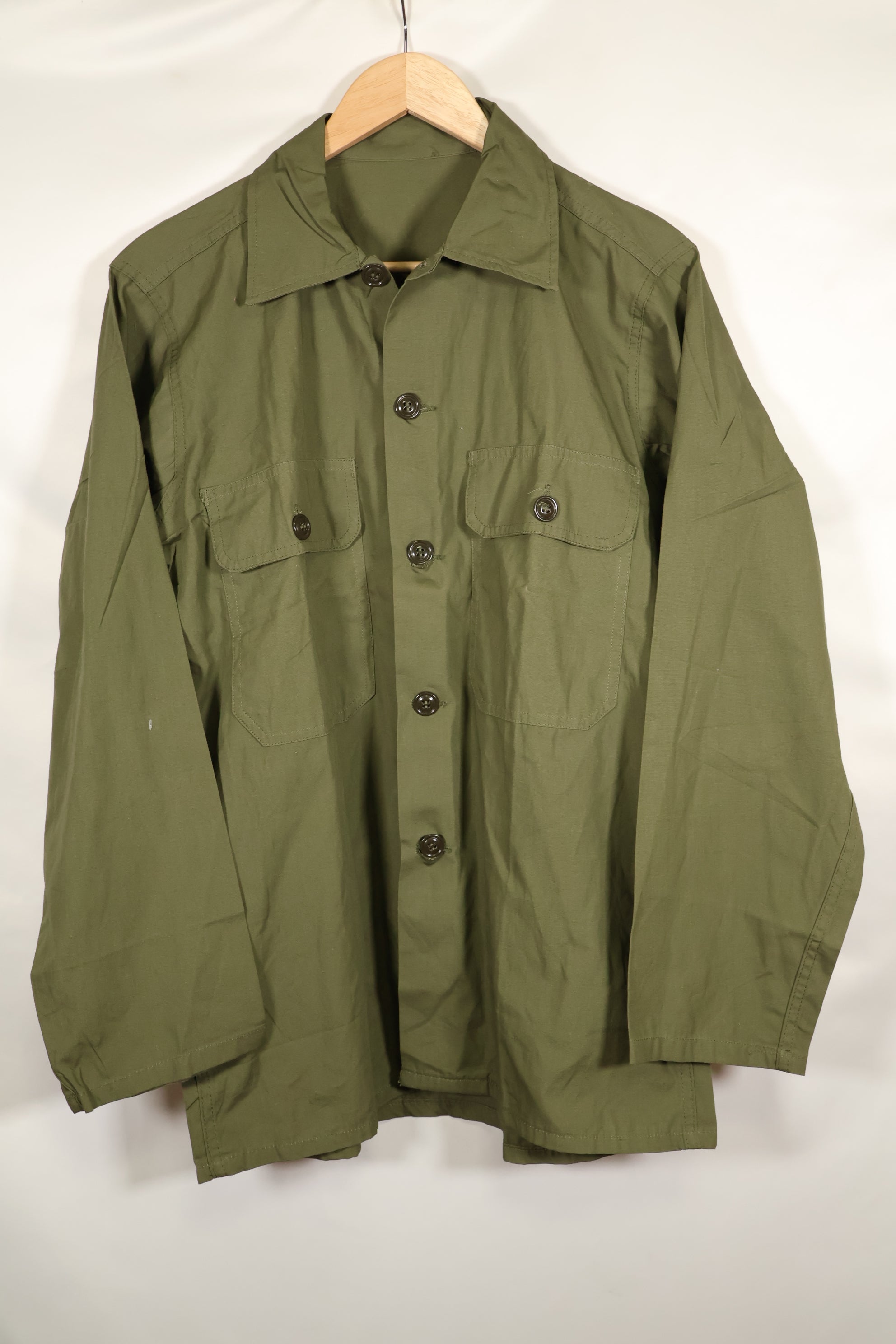 1960's Estimated Medium U.S. Navy Utility Shirt, Poplin, light fabric, almost unused.