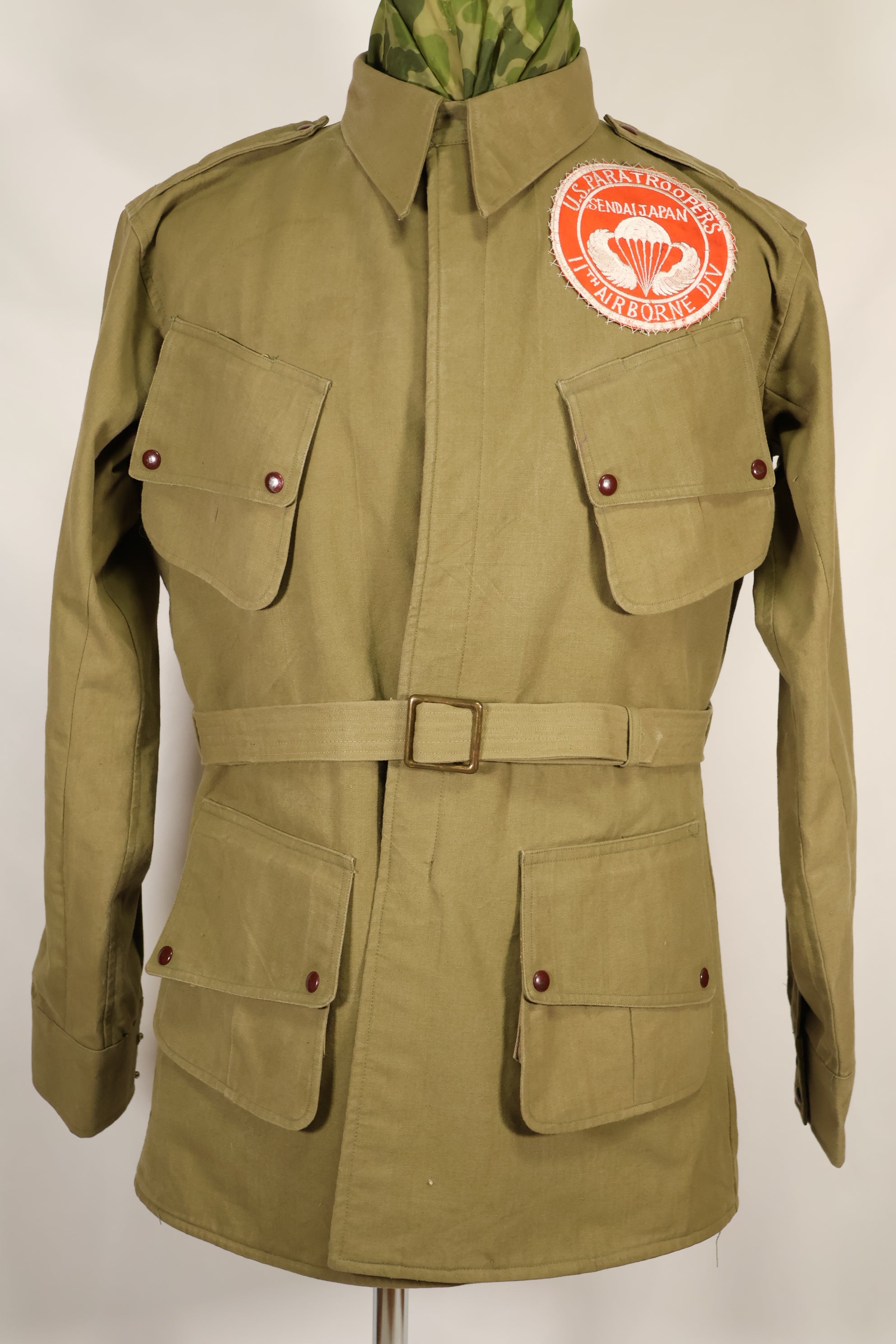 Real 1950s 11th Airbone Soldier Privately Purchase M42 Jump Jacket, Occupied Japan, Made by Sendai Tailor