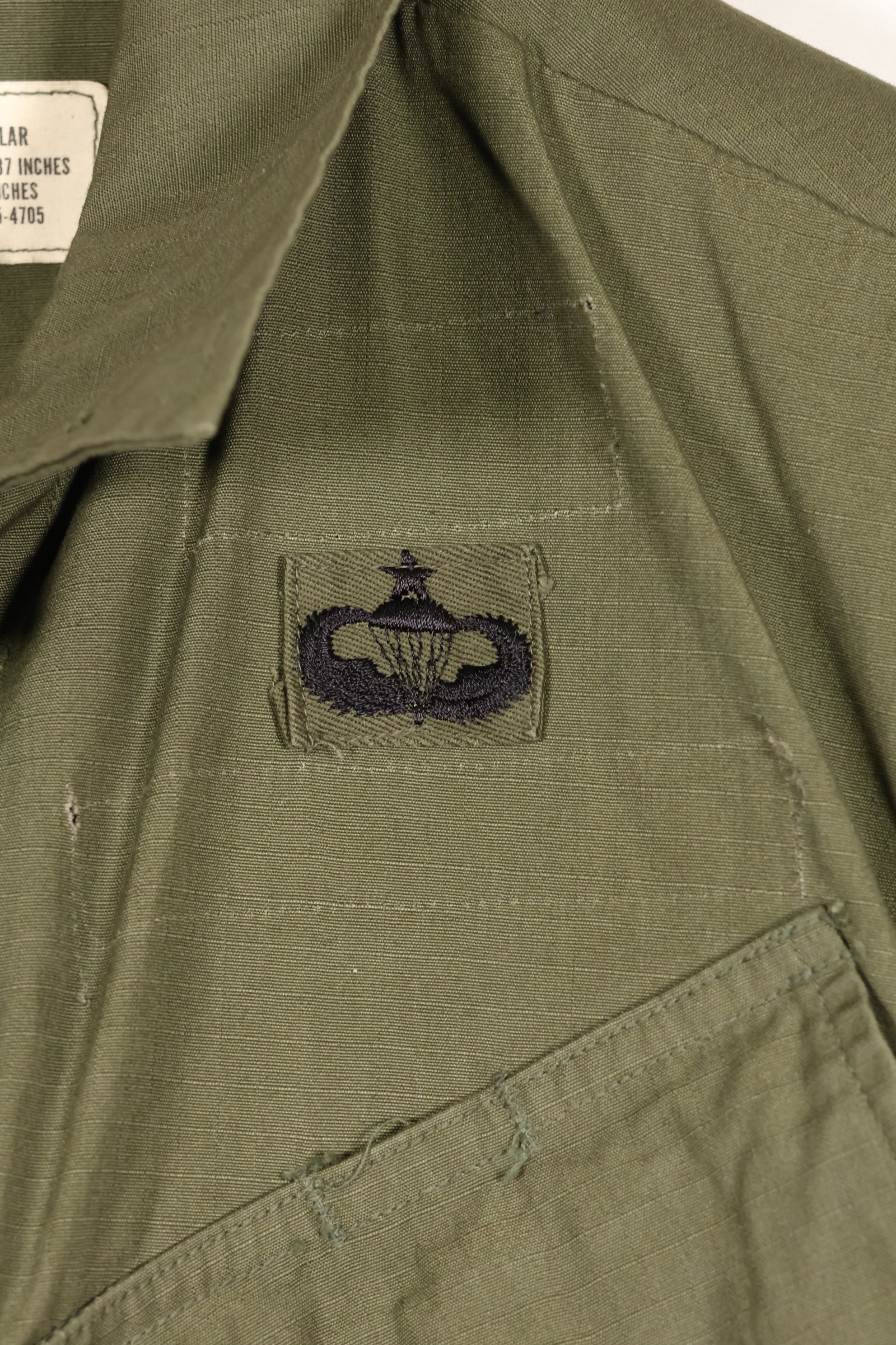 1968 S-R 4th Model Jungle Fatigue Jacket, JFK Center, almost unused.