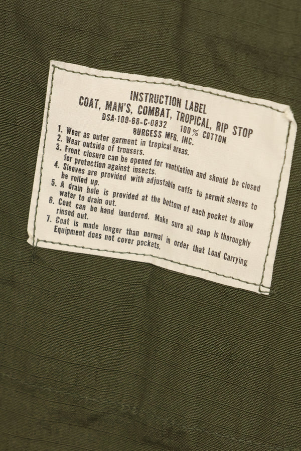 1968 S-R 4th Model Jungle Fatigue Jacket, JFK Center, almost unused.