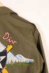 1940s US Army M43 Field Jacket 2nd Inf Custom Painted Jacket, almost unused.