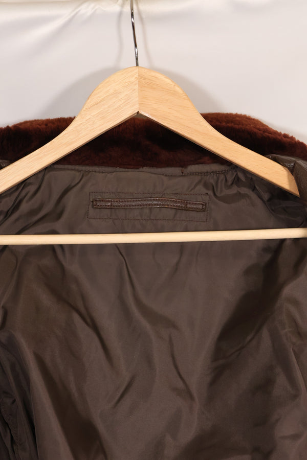 1950s-60s lot US Navy G-1 flight jacket without contract label, used.