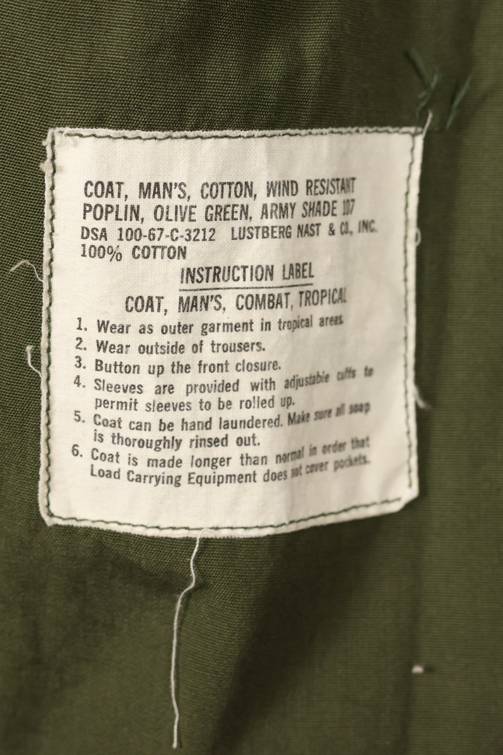 1967 Contract M-R 3rd Model Jungle Fatigue Jacket in good used condition