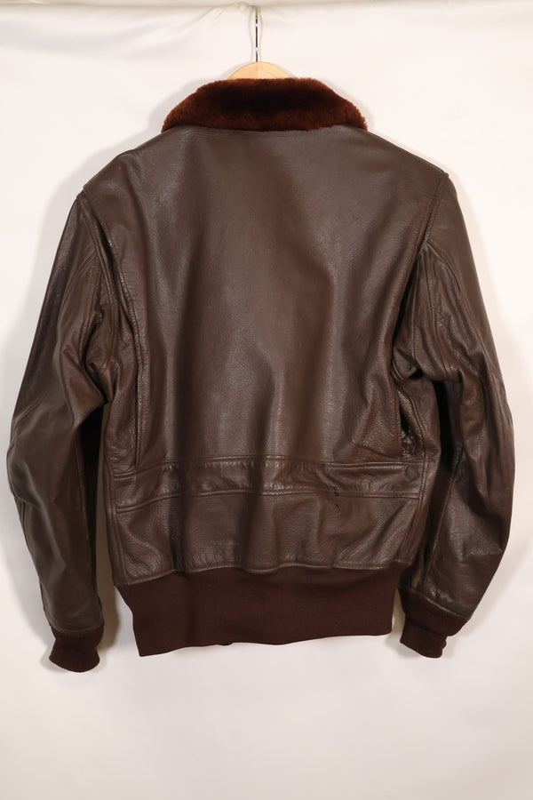 1950s-60s lot US Navy G-1 flight jacket without contract label, used.