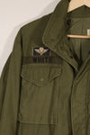 Real owned by former SF member, first model M65 field jacket, estimated 1965-1966, used.