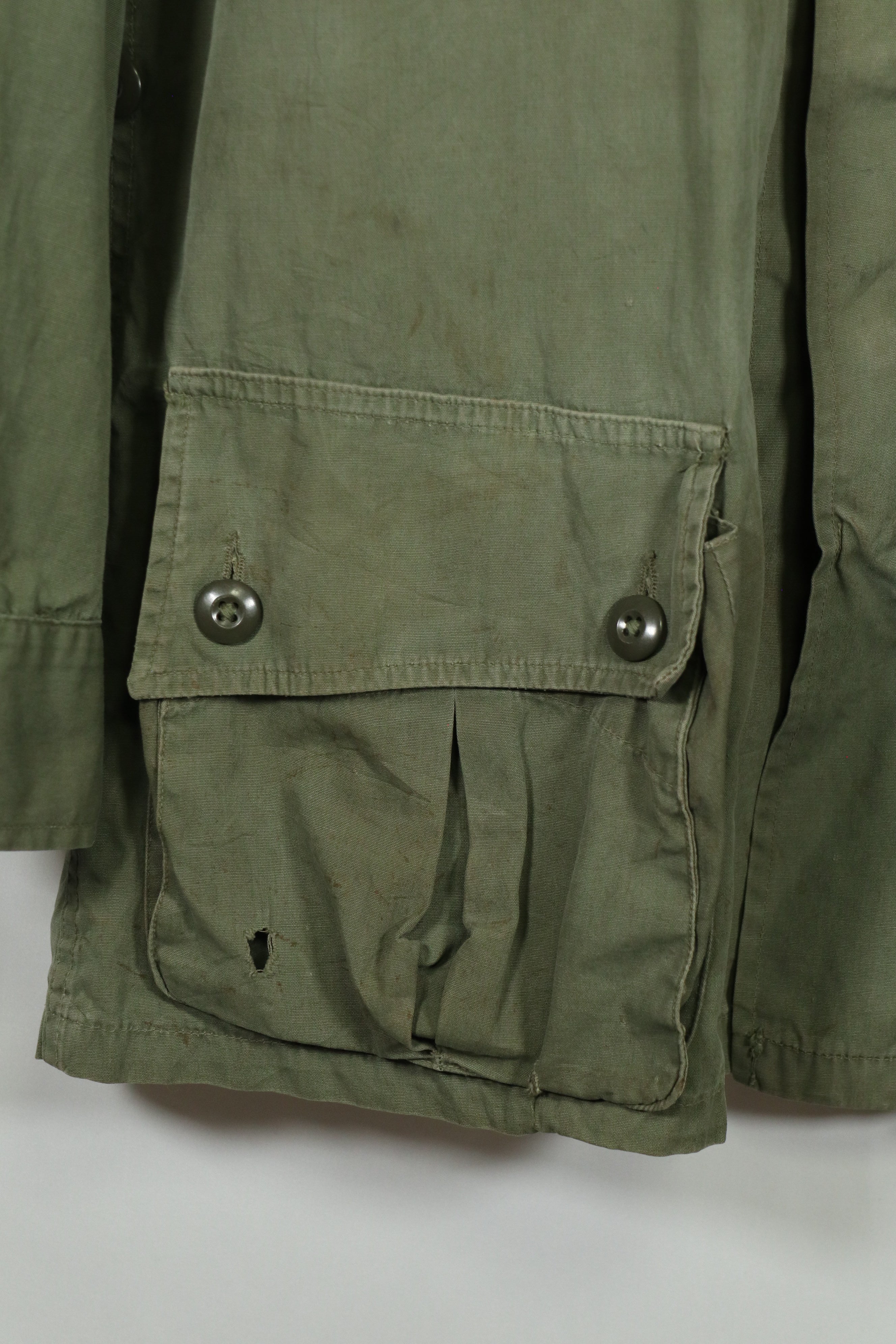 Real 1963 1st Model Jungle Fatigue Jacket MEDIUM-LONG, used with fading.