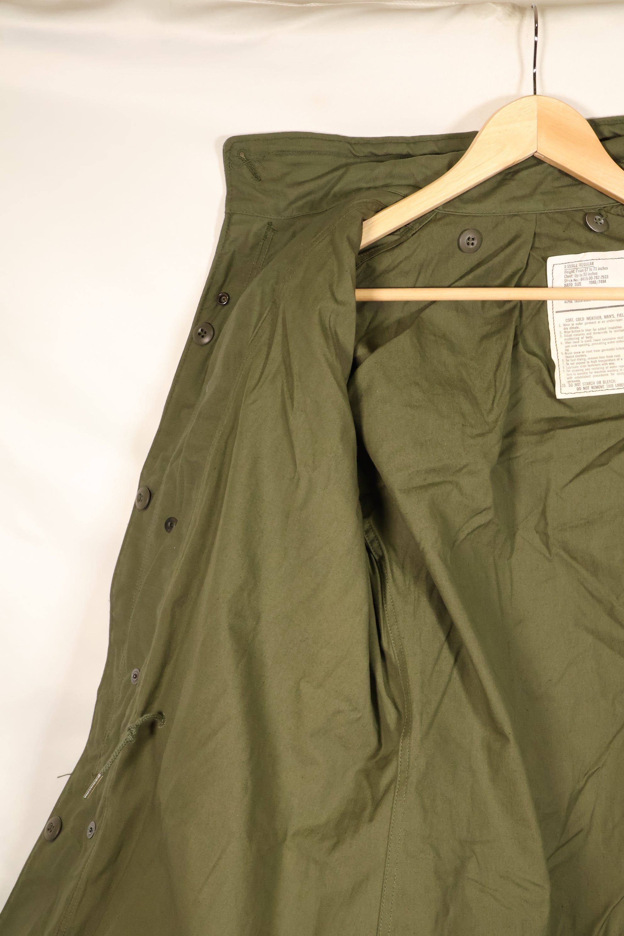 1978年契約　X-S-R　アメリカ軍　3rd Model M65 フィールドジャケット　状態良い　中古品