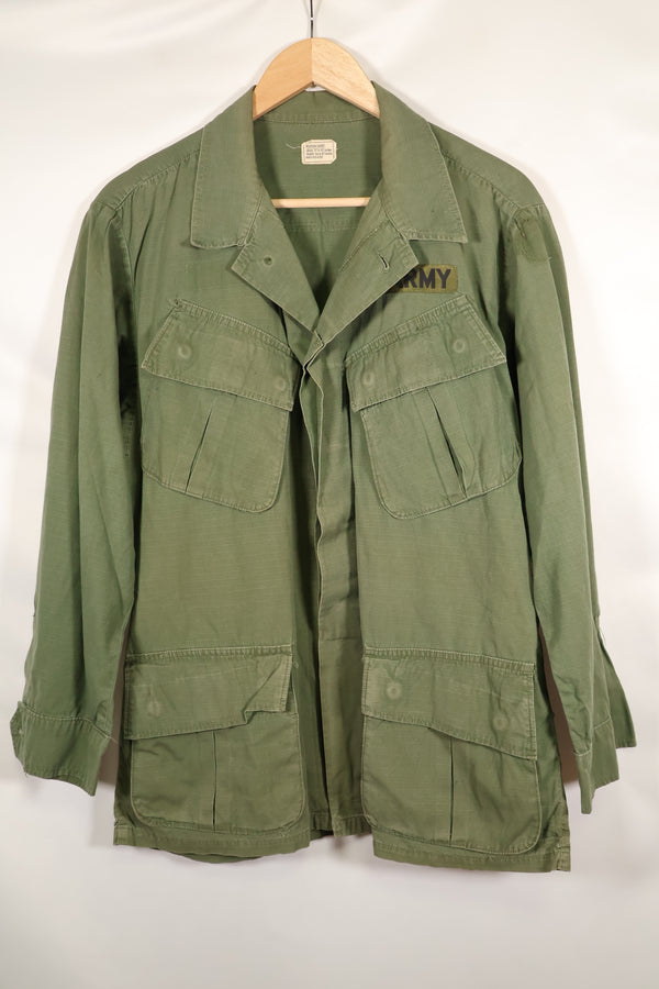1968 Contract M-S 4th Model Jungle Fatigue Jacket, used, with US ARMY tape.